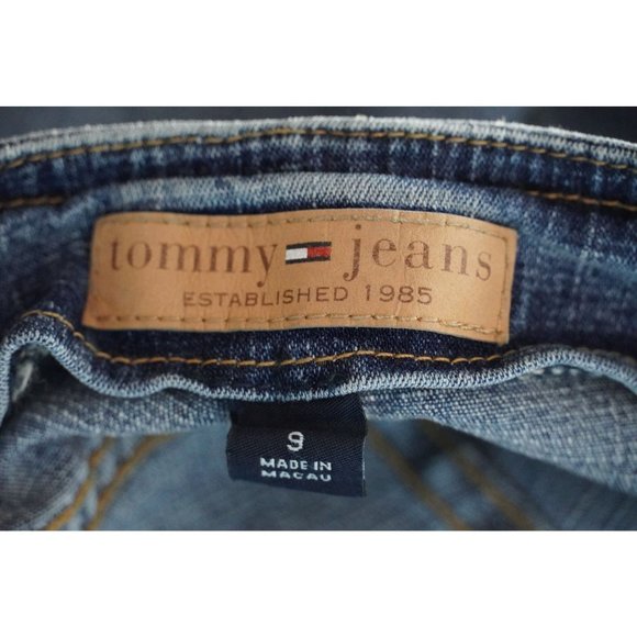 Tommy Hilfiger Jeans Juniors Size 9 LUY LUY Stretch Flare 2004 Bare Back Blue De - Picture 9 of 11